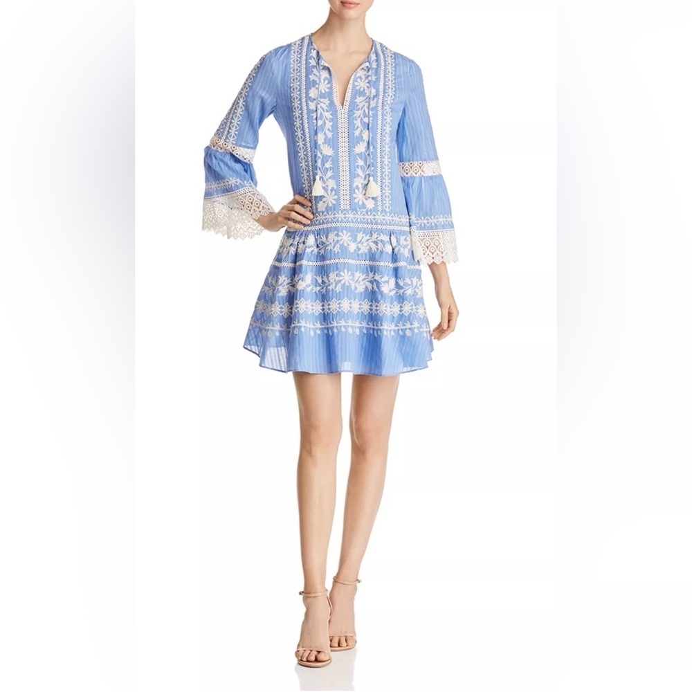 Tory Burch- Gabriella Embroidered Dress with Flaws. Size See Measurements
